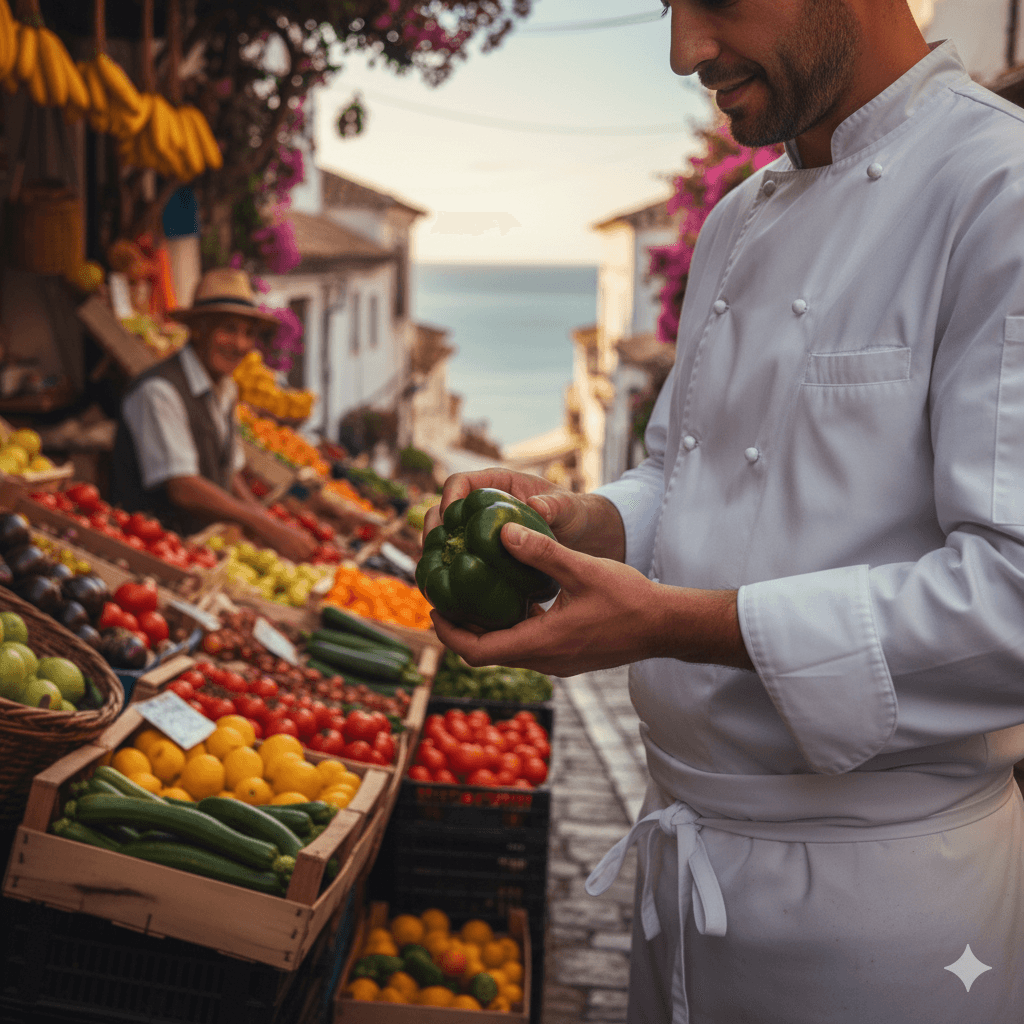 Crew member reviewing provisioning on a yacht